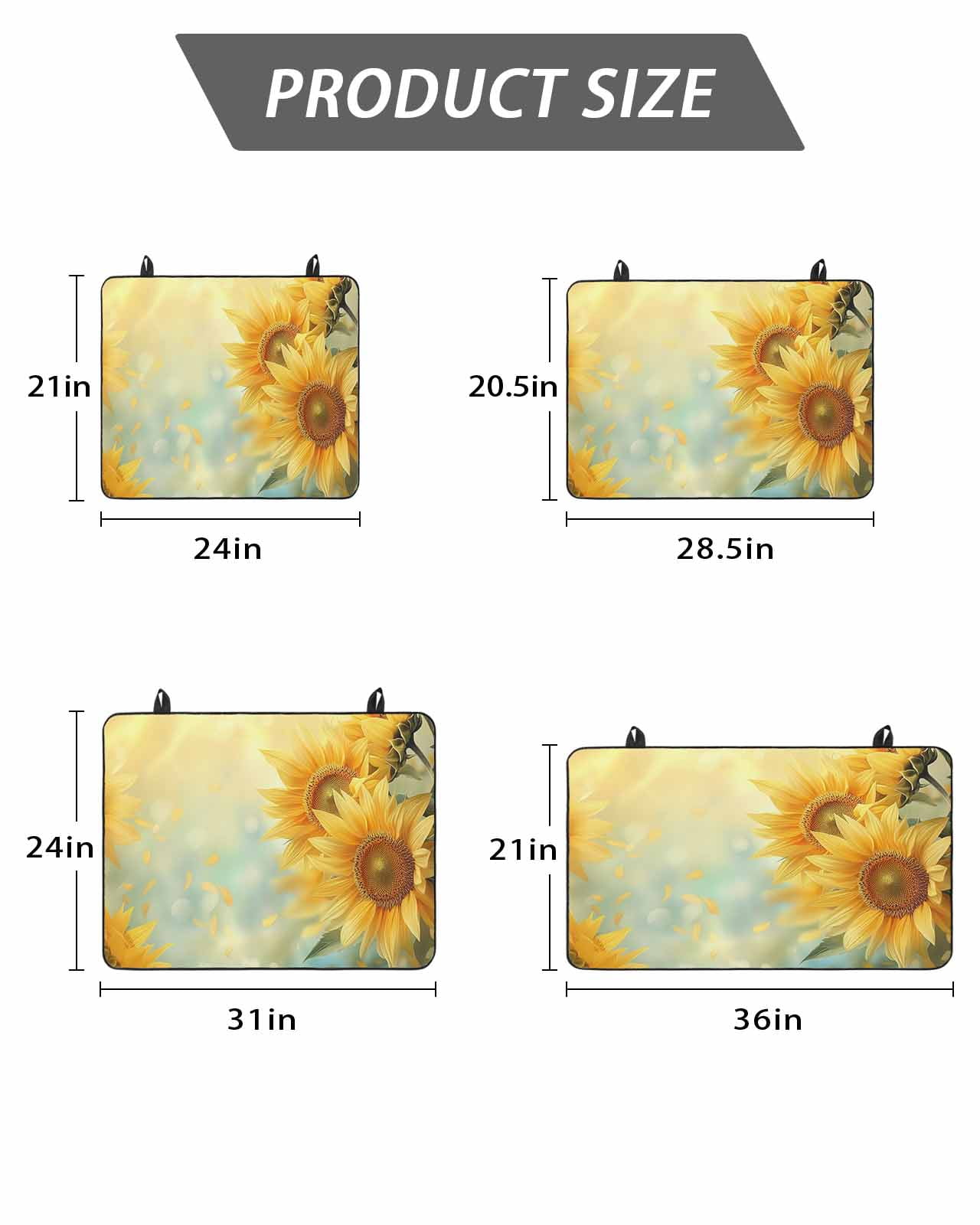 Stove Top Covers for Electric Stove, Sunflower Glass Stovetop Cover Protector, Yellow Spring Floral Botanical Induction Cooktop Protector Oven Mat for Kitchen Countertop 24"x21"