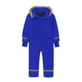thumbnail image 4 of Toddler Snow Suit Kids Girls Boys Colorful Siamese Snowsuits Ski Suits Jackets Winter Jumpsuits Lightweight Rain Jacket Kids Clothes Casual Comfortable Athletic Snow Pants with Pockets,1-15years, 4 of 5