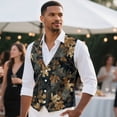 thumbnail image 2 of Uorisanigo Dried Leaf Mens Vests Waistcoat with Pockets Vest for Men Casual Sleeveless Slim Fit Waistcoat Suit Vest Fashion Fit for Casual Dress Size M, 2 of 7