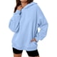 thumbnail image 3 of Sudaderas con Capucha de Gran Tamaño para Mujer, Sudaderas Cómodas, Conjuntos de Moda de Otoño, Blusas Casuales, Ropa de . Azul M, 3 of 8