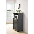 thumbnail image 3 of Hodedah Microwave Kitchen Cart, Black, 3 of 6