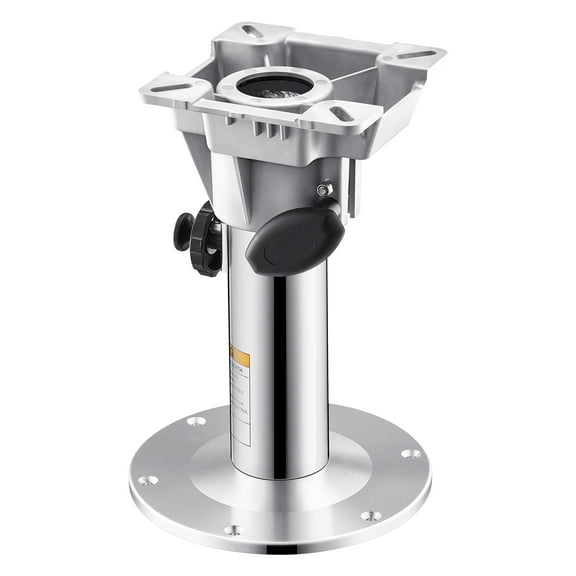 VEVOR Boat Seat Pedestal, Adjustable Height from 12.76 to 18.7 Inches, Aluminum Alloy Boat Chair Base with Locking Design, Waterproof & Rust-resistant, Ideal for Fishing and Boating Enthusiasts