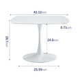 thumbnail image 2 of Tcbosik 42 inch Dining Table for 4-6 Person, Modern Kitchen Table with Metal Pedestal for Living Room, Easy Assembly, White, 2 of 6