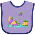 thumbnail image 3 of Inktastic Cute Frogs in a Umbrella with Boots Boys or Girls Baby Bib, 3 of 4