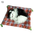 thumbnail image 2 of Simulation Cute Cat Kitten Sound Plush Doll Toy with Sleeping Mat Home Decor, 2 of 8