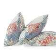 thumbnail image 2 of Amrita Sen Arizona Floral Patches Suede Blown and Closed Pillow by Amrita Sen in Brown Red, 2 of 4