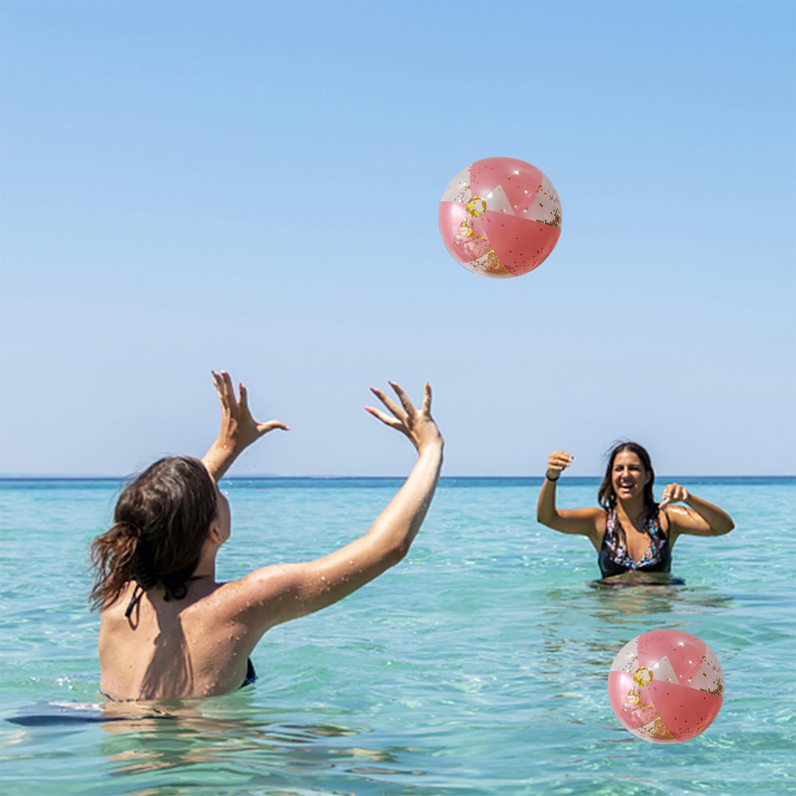 ximie 2 Pièces Ballons de Plage Gonflables de 16 Pouces Balles de Piscine avec Confettis Dorés pour Piscine pour Adultes Fête d'anniversaire D'Été Rose ximie 2 Pièces Ballons de Plage Gonflables de 16 Pouces Balles de Piscine avec Confettis Dorés pour Piscine pour Adultes Fête d'anniversaire D'Été Rose