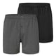 thumbnail image 1 of SCHIESSER Bóxers de punto para hombre, pack de 2 - Pack de 2 bóxers, algodón, liso Blanco/negro 3XL (XXX-Large), 1 of 5