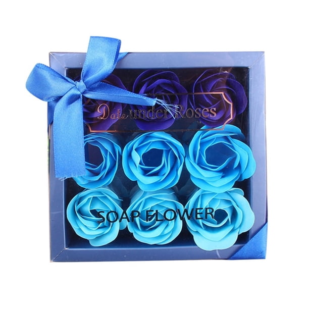 Día de San Valentín Pareja Lujo - Jabón hecho a mano Ramo de flores Rosas Claveles Caja de regalo Boda Hogar Wmkox8yii FHAKJF2698