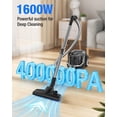 thumbnail image 2 of Max 1600W Multi-Surface Bagless Canister Vacuum Cleaner, 40kPa Suction, Lightweight Corded Vacuum, HEPA Filter, Auto Cord Rewind, Floors, Carpets, Pet Hair, Home Apartment, 2 of 5