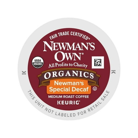 Newman's Own Organics Decaf Special Blend K-Cup Coffee Pods, Medium Roast, 24 Count for Keurig Brewers
