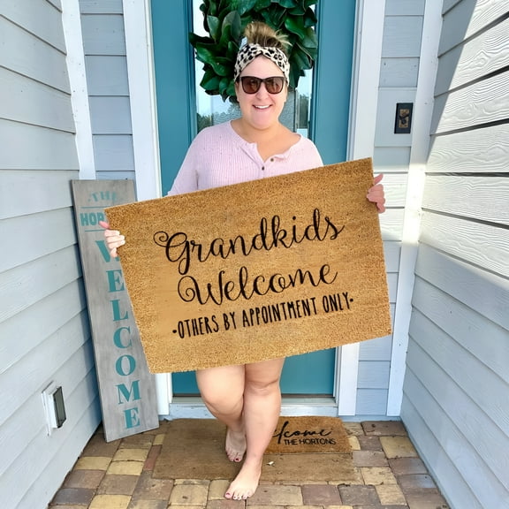 DERONA Personalized Mat,Front Door Mat,Welcome Doormat Rug Custom Door Mat Front Door Outdoor Entrance Porch Mat With Slip,Door Mat Outside Entrance