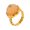 Gold Orange, variant on Women Macaron Pumpkin Flower Gemstone Statement Ring Stainless Steel CZ Floral Wide Band Y2K Vintage Dainty Minimalist Daily Party Wear Gold Plated Purple Size 7