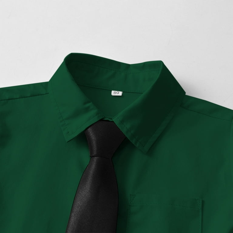 Ierhent Boys' Long Sleeve Dress Shirt and Tie Set(Green,140) - Walmart.com Ierhent Boys' Long Sleeve Dress Shirt and Tie Set(Green,140) - Walmart.com