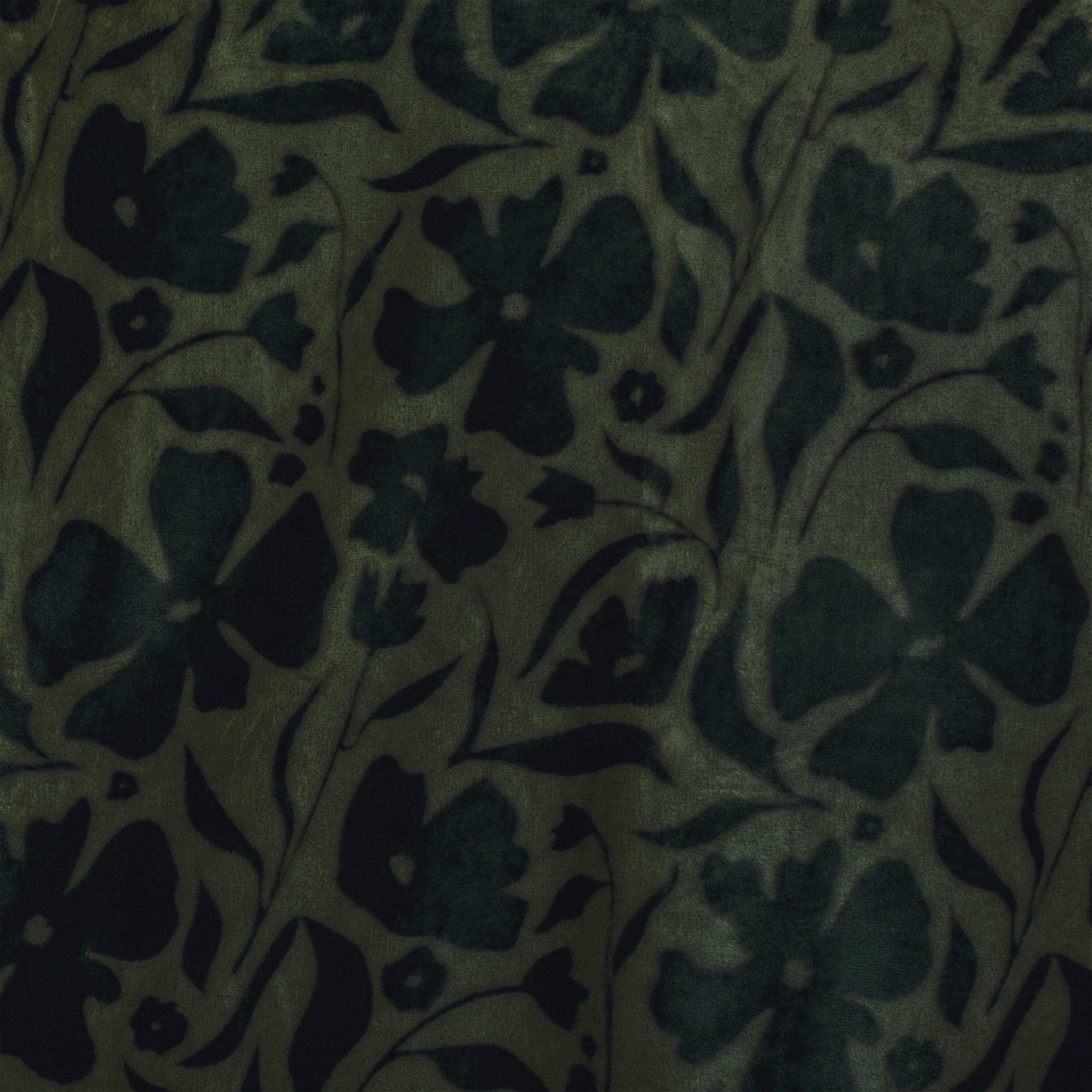 Americanflat Throw Blanket - 50x60 Inch Printed Fleece - Floral Design - Lightweight Warmth - Green