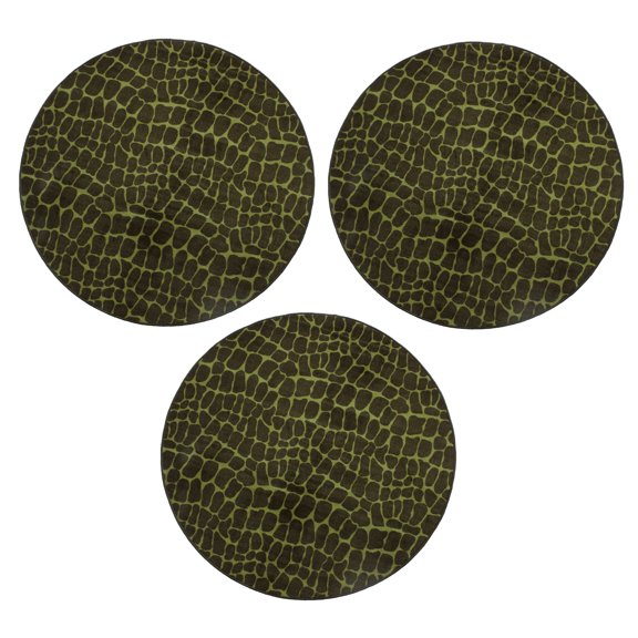 Furnish My Place Giraffe Tree Topper Area Rug, Animal Print Area Rug, Pet-Friendly Rug, Baby Nursery Mat, Indoor Floor Area Rug, Perfect for Living Room, Playroom, 2' Round - Set of 3