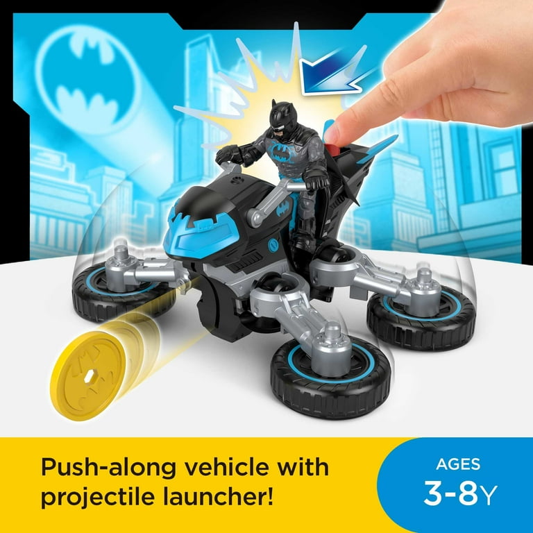 Imaginext Batman Playset with DC Super Friends Bat- Tech Batcycle