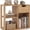 Natural, variant on 3 Cube Bookcase with Drawer, 2 Tier Bookshelf for Small Space, Modern Freestanding Display Rack with Open Shelves, White Book Case, Wood Cube Storage Organizer Bedroom Living Room