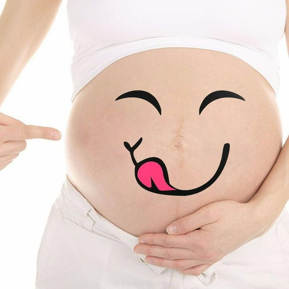 Cute Paper Viscid Stickers For Pregnant Women Put Photography Belly