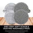 thumbnail image 2 of Shark Steam & Scrub Dirt Grip Soft Scrub & Dusting Washable Pads, Fully Reusable, Powerful Cleaning on All Sealed Hard Floors, Compatible w, 2 of 5
