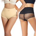thumbnail image 4 of Gibobby Ropa interior bikini elástica para mujer Pantalones cintura alta moldeadores cuerpo para mujer, corsé posparto, cintura, belleza, pantalones cadera, corsé transpirable (Beige, XL), 4 of 5