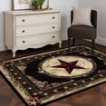 thumbnail image 3 of Texas Star Area Rugs 3x5 ft Western Retro Red Star Rustic Farmhouse Washable Rug Non Slip Indoor Carpet Absorbent Floor Mat for Living Room Bedroom Dining Room, 3 of 9