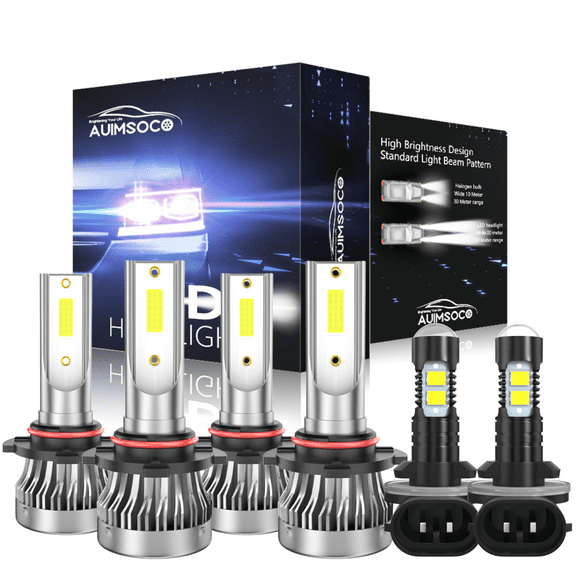 For Freightliner Columbia 2005-2017 6X LED Headlight High Low Fog Light Bulbs 6000K White Kit