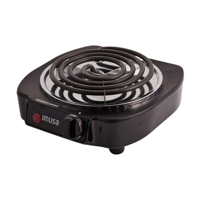 Quemador eléctrico IMUSA individual negro portátil con temperatura