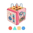thumbnail image 1 of Bunblic Cube d'Activité pour Bébé Jouet Sensoriel 6 Faces Centre d'Activité Interactif Trieur de Formes Centre d'Activité pour Partage d'Observation Rouge, 1 of 8