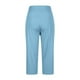 thumbnail image 4 of MKLEKYY Leggings Capris elásticos de cintura alta para mujer, para yoga, entrenamiento informal, pantalones capri, leggings rectos cortos, 4 of 5