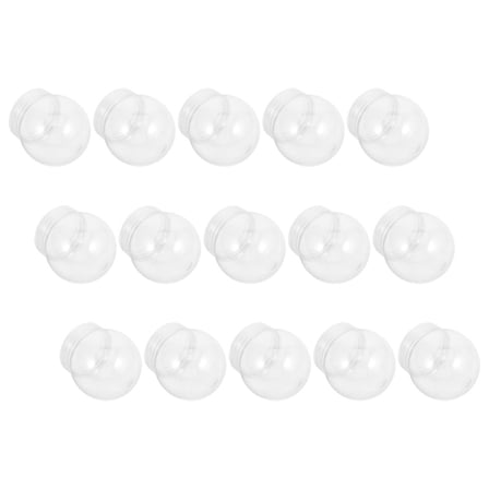 FUEENIRVA 15Pcs Empty Snow Globes Plastic Clear Round Snow Globes