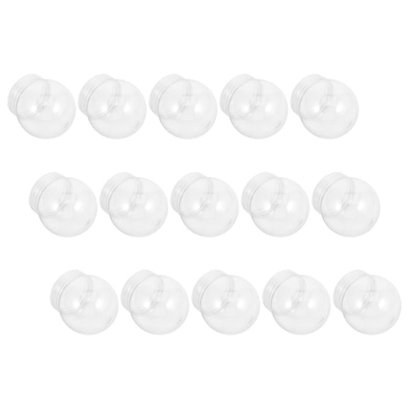 FUEENIRVA 15Pcs Empty Snow Globes Plastic Clear Round Snow Globes