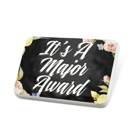 Porcelein Pin Floral Border It's A Major Award Lapel Badge – NEONBLOND