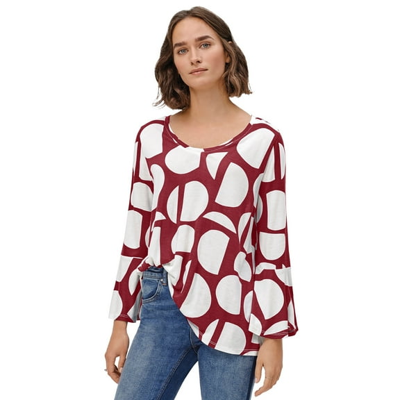 Ellos Women's Bell Sleeve A-Line Knit Tunic Tunic