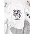 thumbnail image 2 of T-Shirt Imprimé Papillon Coloré pour Femmes - Col Rond Manches Courtes, Extensible et Lavable en Machine, Parfait pour l'Été, Créatif, Papillon Coloré, Mode, Décontracté, Haut d'Été, 2 of 6