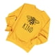 thumbnail image 2 of Sudadera con Cuello Redondo de Abeja, Transpirable, Suave y cómoda, Sudadera con Alfabeto de Manga Larga para Las Compras Diarias, Alfabeto Amarillo Negro XXL, 2 of 6