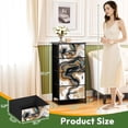 thumbnail image 2 of 4 Drawer Vertical Storage Dresser marble texture marble used for ceramic wall tiles floor tiles surface with Wood Top Fabric Pull Drawers, 2 of 8