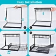thumbnail image 7 of Under Sink Organizer, Pull Out Cabinet Organizer Slide Out Sink Shelf Cabinet Storage Shelves, Storages for Kitchen Bathroom, Black, 2 Pack, 7 of 7