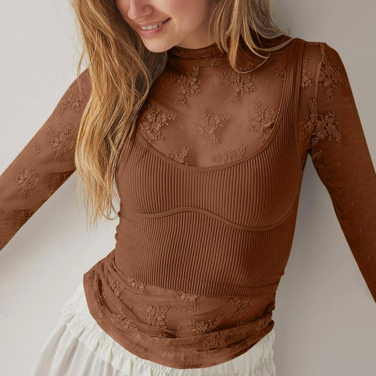 トップス eaphi volume sleeve sheer blouse beige トップス eaphi volume sleeve sheer blouse beige Mock Neck