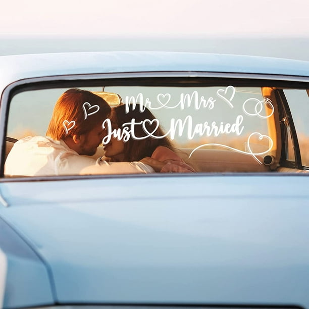 Mariage - Autocollant pour voiture -  Just Married  - 60 cm