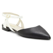 Louise et Cie Caledon Chic Pointy Toe Leather Flat Sandal Leopard Ballet Flats