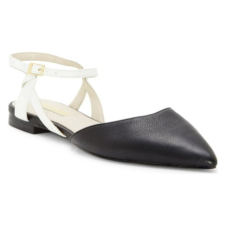 Louise et Cie Caledon Chic Pointy Toe Leather Flat Sandal Leopard Ballet Flats