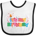 thumbnail image 3 of Inktastic It's My Birthday Letters Boys or Girls Baby Bib, 3 of 4