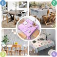 thumbnail image 4 of Square Tablecloth, Waterproof Polyester Table Cover, Wrinkle Resistant & Washable Fabric for Dining, Kitchen, Picnic, 60x60in(152x152cm), Liquid & Marble Print, 4 of 6