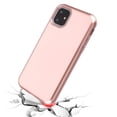 thumbnail image 6 of Apple iPhone 11 Phone Case Slim Hybrid Armor Shockproof Impact [Shock Absorption] Rubber Dual Layer Rugged Protective Hard PC Bumper Frame & Soft TPU ROSE GOLD Cover for Apple iPhone 11 / 6.1 inch, 6 of 6
