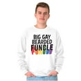 thumbnail image 4 of Big Gay Bearded Funcle Uncle Rainbow Men's Crewneck Sweatshirt Brisco Brands L, 4 of 6