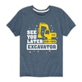 thumbnail image 2 of Instant Message - See You Later Excavator - Youth Short Sleeve Tee, 2 of 6