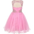 thumbnail image 2 of Big Girls' Mesh Junior Bridesmaid Beaded Princess Flowers Girls Dresses Royal 8 (C650C07), 2 of 3