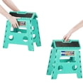 thumbnail image 4 of ACSTEP Folding Step Stool 13'' Tall Step Stool Plastic Step Stools with Non-Slip Surface - Dot Green, 4 of 8