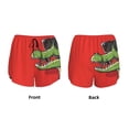thumbnail image 3 of Balery Cool Crocodile With Sunglasses Pantalones cortos deportivos para mujer con forro y dos bolsillos, elásticos, para entrenamiento, gimnasio, yoga-Medium, 3 of 7